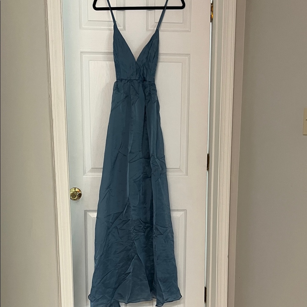 Lulu's Elegant Blue Maxi Dress